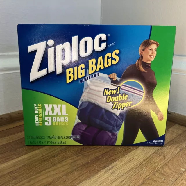 (8) 4 packs Ziploc 65644 Extra Large Heavy Duty 24 x 20 Storage Big Bags