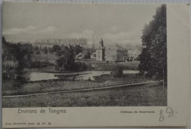 TONGRES BELGIQUE  cpa Château de Neerrepen Bon Etat 1919