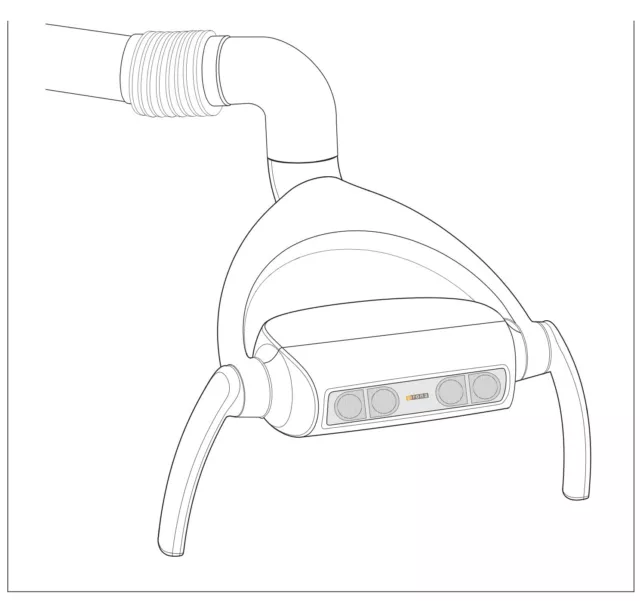 Sirona Support de Lampe pour LED Vue S Pièce Rechange Op 6262757 Neuf/Emballage