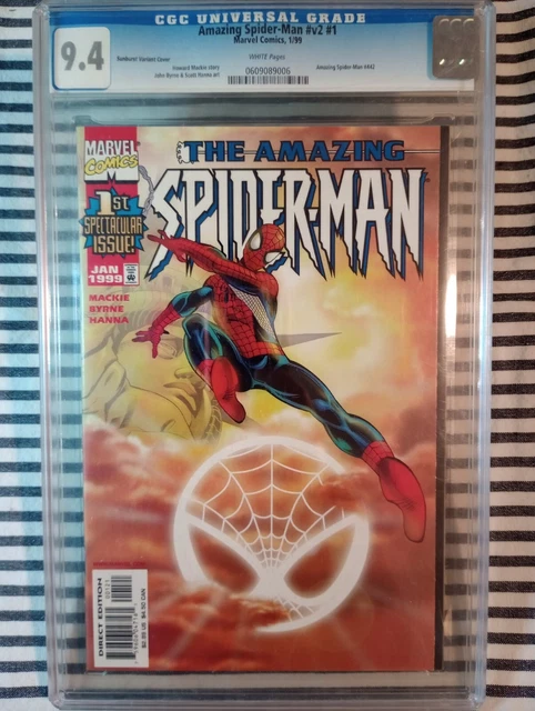 Amazing Spider-Man #v2 #1 #442 CGC 9.4 White Pages Sunburst Variant Cover