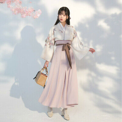 Women Hanfu Dress Japanese Kimono Yukata Korean Traditional Dress Hanbok Costume