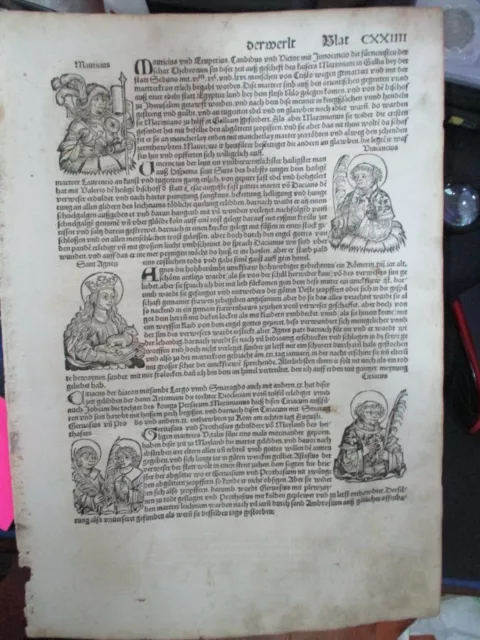 Page 124 of Incunable Nuremberg chronicles , done in 1493 (old German)