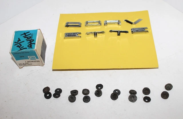 NOS - 1961-62 CORVETTE Front Nose Emblem "Letters" - GM 3782700