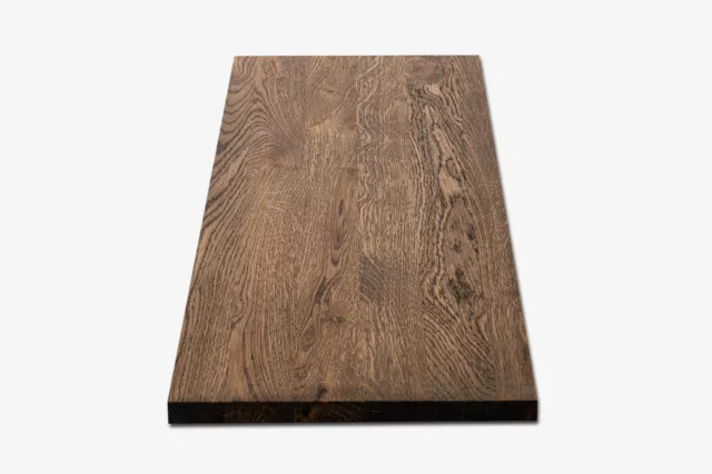 Tablero de estantería estantería de pared nivel de colocación roble salvaje 20 mm arcilla roble ahumado engrasado