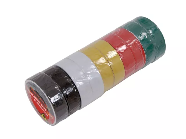 Mixed Pvc Electrical Insulation Tape Flame Retardant Black, Red, White 19mm