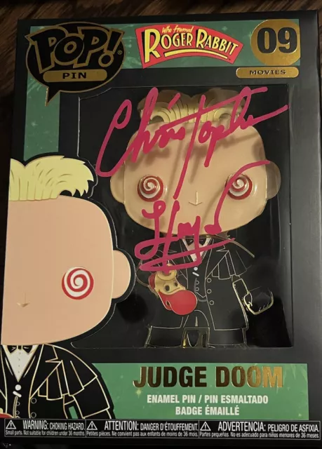 Christopher Lloyd Signed Autographed Funko Pin ￼Who framed Roger rabbit￼ Judge