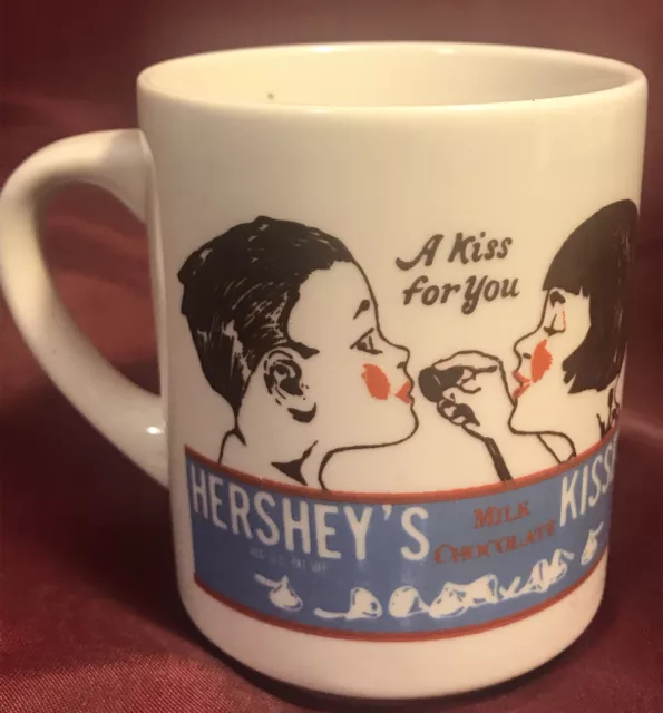 Vintage Hershey's Kisses Boy & Girl Hot Chocolate Coffee Mug Cup 10 Oz