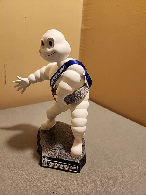 Used Michelin Man Bobble Head Statue Stuck in a Tire 2010 Collectible VERY GOOD 2