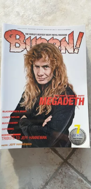 BURRN Magazine Heavy Metal Japan Release 2013 Issue 7 MEGADETH