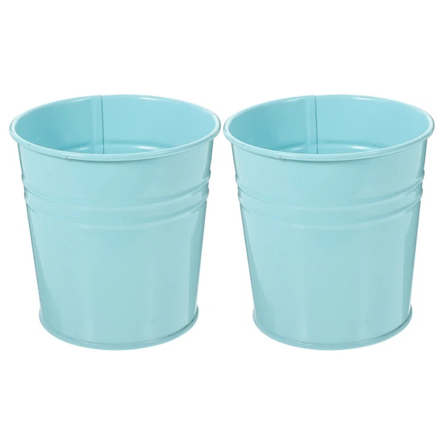 2 stücke Metall Pflanzer Blumentopf Pflanze Eimer Balkon Garten Terrassen Büro