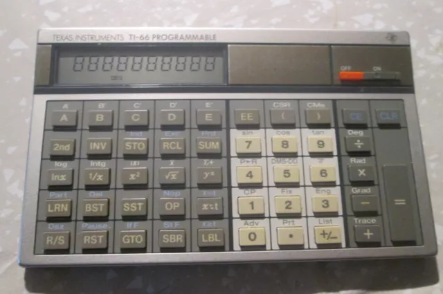 CALCULATRICE TI 66 (VINTAGE : années 80)