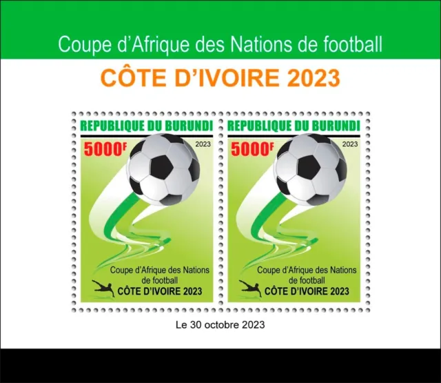 Ivory Coast 2023 Football Soccer MNH Stamps 2023 Burundi M/S