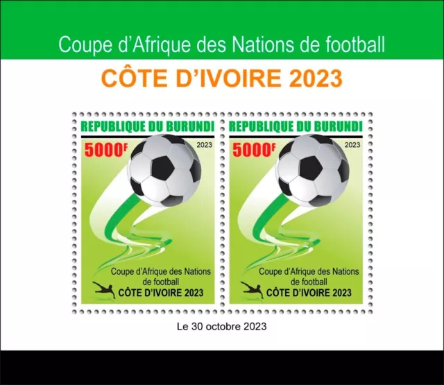 Ivory Coast 2023 Football Soccer MNH Stamps 2023 Burundi M/S