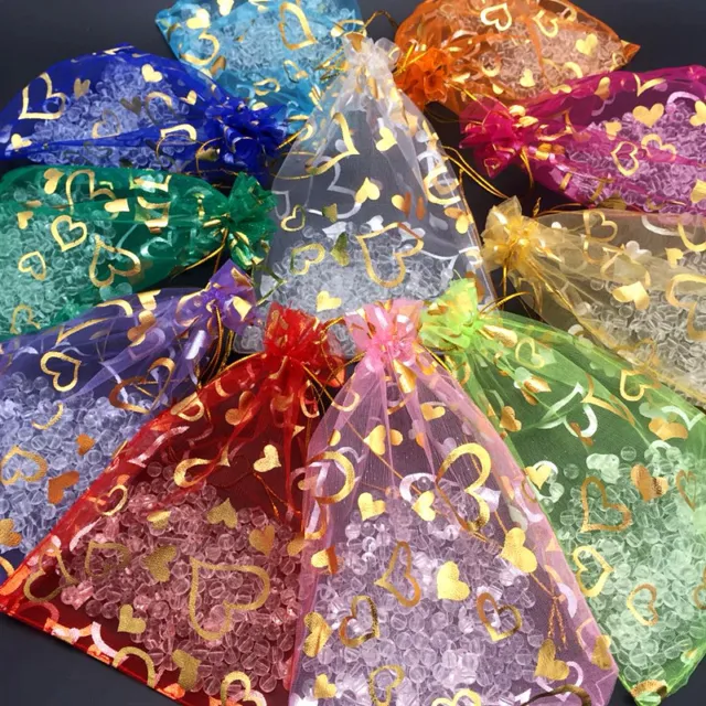 1-100Pcs Organza Bag Candy Packaging Bags Jewellery Gift Wedding Pouch DIY Acc
