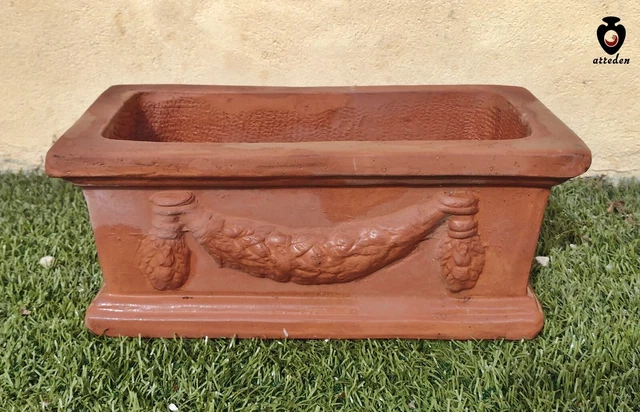 Posacenere Da Esterno Fioriera E Cassetta Per Finestra In Plastica - Forma Quadrata, Colori Terracotta O Ebano, Impilabile Vasi Autoirriganti Da Interno - Foto 3