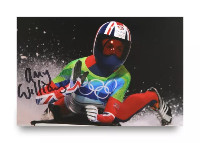 Amy Williams Signed 6x4 Photo Olympic Gold Medalist Skeleton Racer Autograph+COA