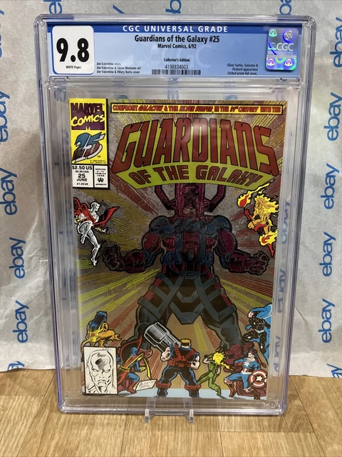 Guardians Of The Galaxy 25 Cgc 9.8 Collector’s Edition White Pages Marvel 1992