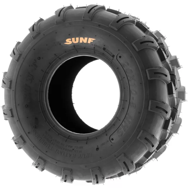 SunF 20x10-8 ATV UTV Muddy Sandy Tire  20x10x8 Mud Sand  6 PR A003 - Pair of 2 3