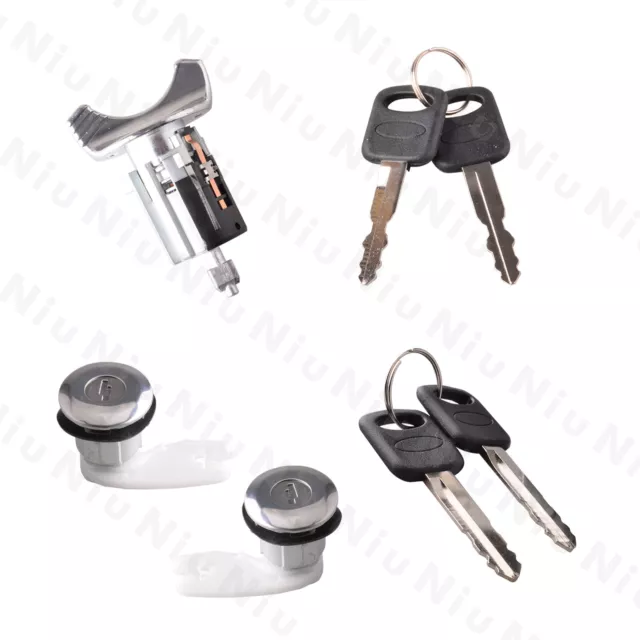 Ignition&Door Lock Cylinder Set fit Ford 92-96 Bronco F150 F250 F350 keyed alike