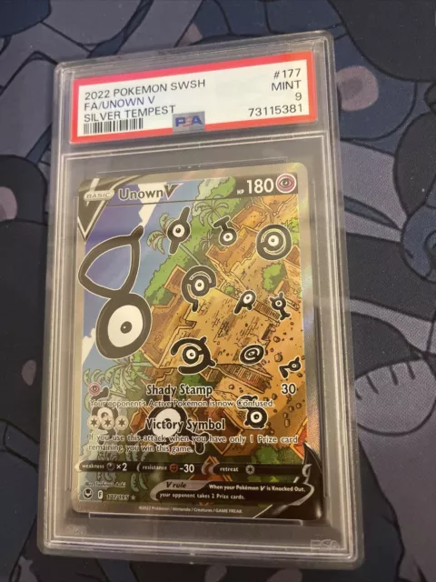 Unown V (177/195) [Sword & Shield: Silver Tempest] PSA 9