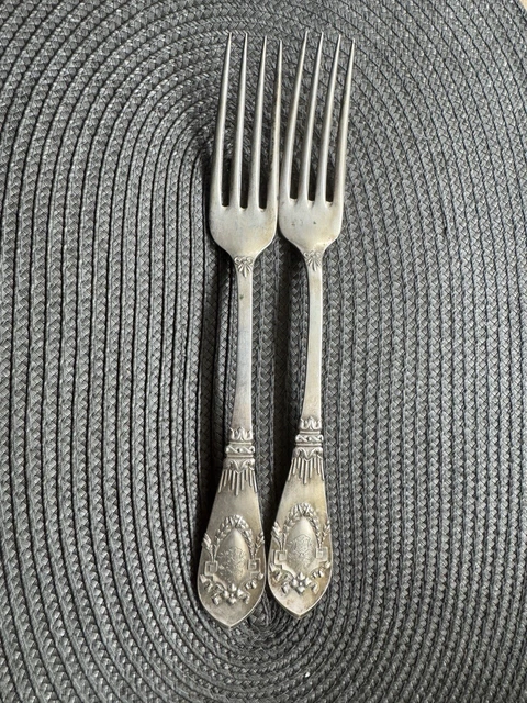 2 Fourchettes à Dîner Oneida Waycross En Inox 18/10, Motif Corde, Fabrication Chinoise