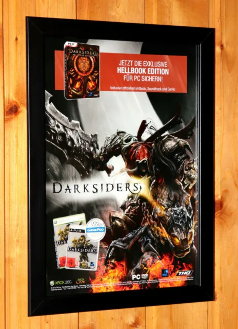 Darksiders Video game Rare Small Poster / Ad Page Framed Xbox 360 Live PS3