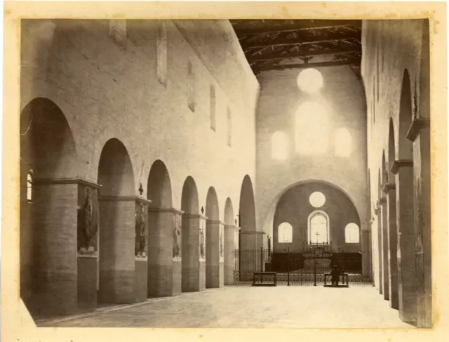 Italie, Basilica di St. Vincento vintage albumen print, Italy Tirage albumin