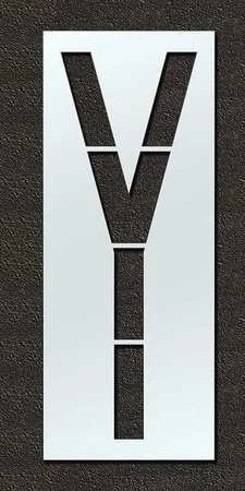 RAE STL-108-F120Y Airport Pavement Stencil,Y,120 in
