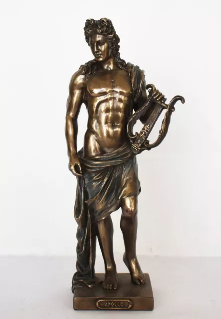 Apollo - Greek Roman God of the Sun,Light,Music,Poetry - Cold Cast Bronze Resin