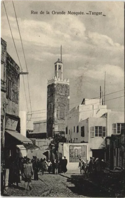 CPA AK TANGER Rue de la Grande Mosquée MAROC (24342)