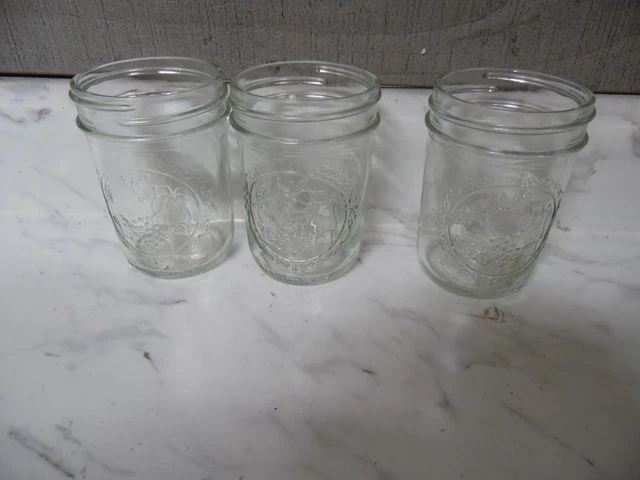 🎆Ball Mason Jelly Jars Glass Regular Mouth Bands 8 Oz, 3-Pack🎆