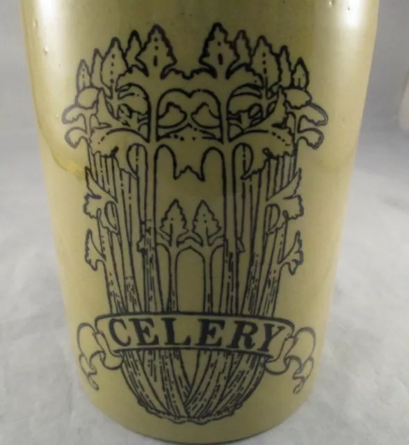 Pearsons of Chesterfield Stoneware Celery Jar  Kitchenalia Display Vintage Retro 2