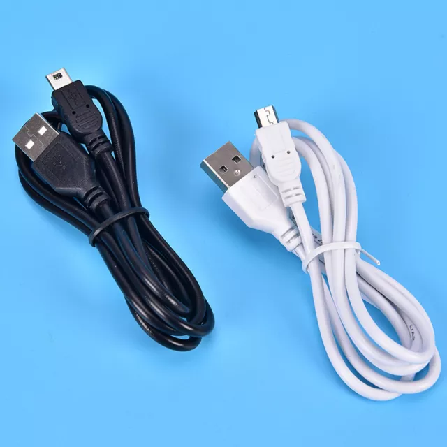 1m Long MINI USB Cable Sync & Charge Lead Type A to 5 Pin B Phone Charger-