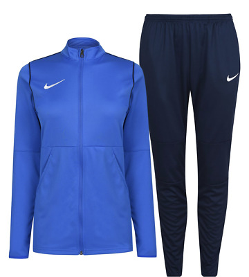 Nike Tuta Donna Tuta Blu Bianco Giacca E Pantaloni Taglia L, XL