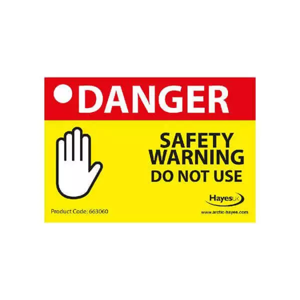 DANGER Safety Warning Do Not Use Sign – Pack of 10 663060