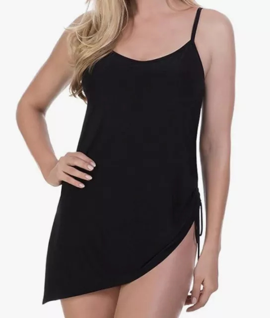NWT Magicsuit Women's Solid Brynn V-Neck One Piece Swimsuit Black Size 10