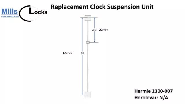 Hermle (FHS) 2300-007 Horolovar Anniversary 400 Day Clock Suspension Unit