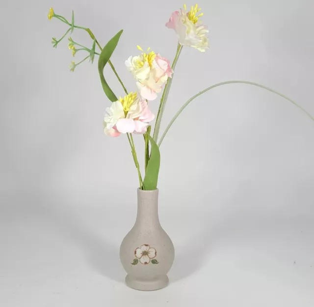 Pigeon Forge Pottery Tennessee Vase Dogwood Flower Small 3.5" Flowers included
