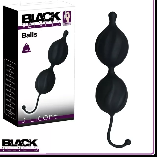 Palline del piacere con sfere interne 131 gr. Balls Silicone Black Velvets Sexy