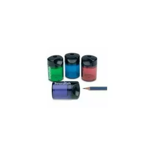 40033 , Swordfish Pencil Sharpener Canister Double-Hole Assorted 40012