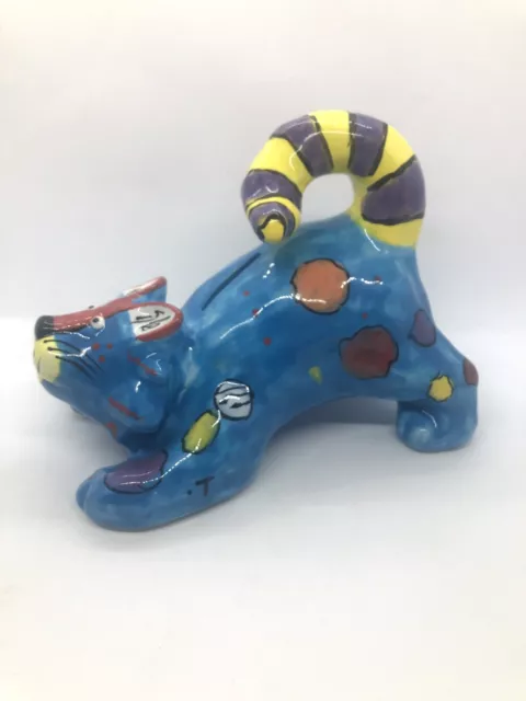 "DOTTIE DRACOS" Ceramic Cat Bank By GANZ Bella Casa Hand painted