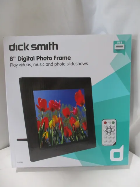 NEW Dick Smith 8" Digital Photo Frame - Play music, videos & photo slideshows