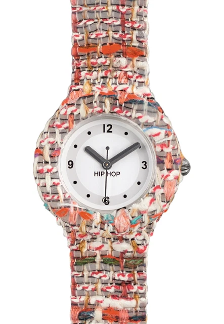 Orologio HIP HOP donna TWEED, cinturino in silicone e tessuto, SOLO TEMPO - 3H