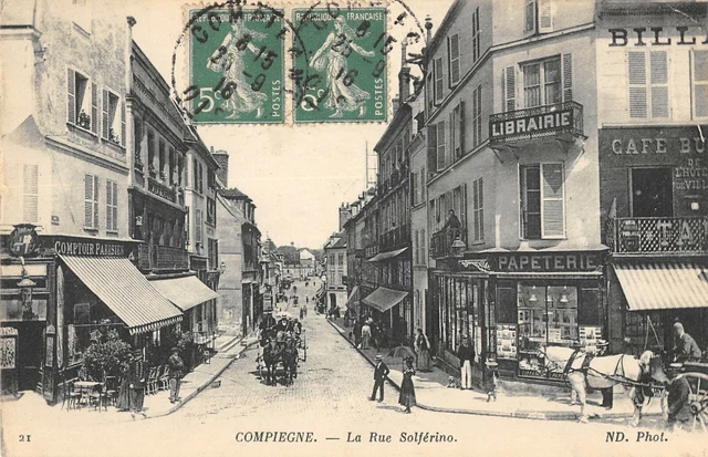 Cpa 60 Compiegne La Rue Solferino