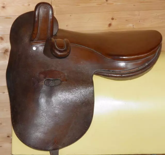 Antique Brown English Leather Side Saddle - 18" Seat By Army & Navy C.S.L