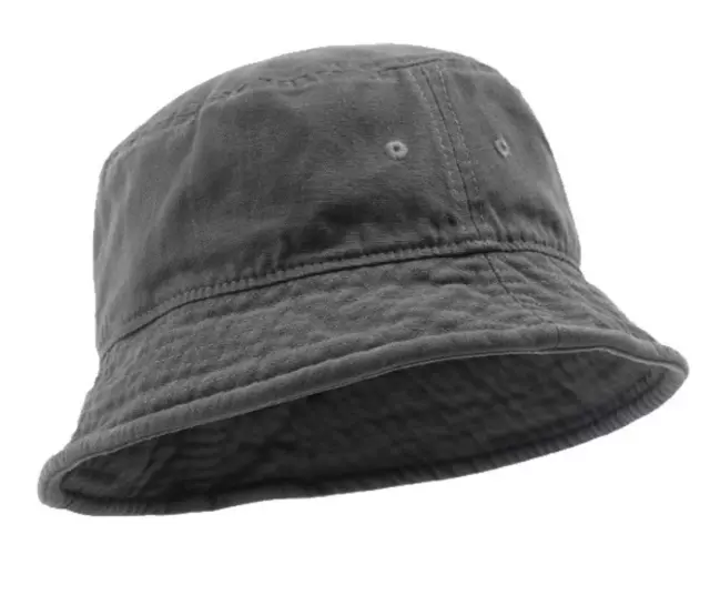 Unisex  Women Men Bucket Hat Beach Solid Rich Washed Cotton Canavas Street Look