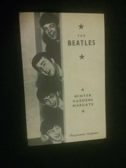 Old Beatles Concert Programme , Winter Gardens Margate , Reproduction