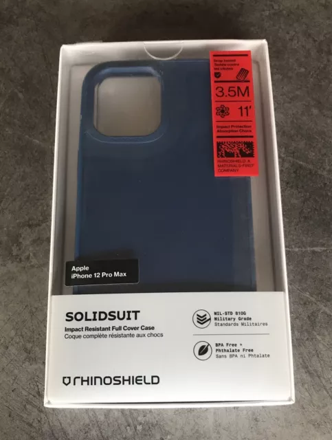 Coque iPhone 12 Pro Max Antichoc Soft Touch SolidSuit Classic Rhinoshield Bleu