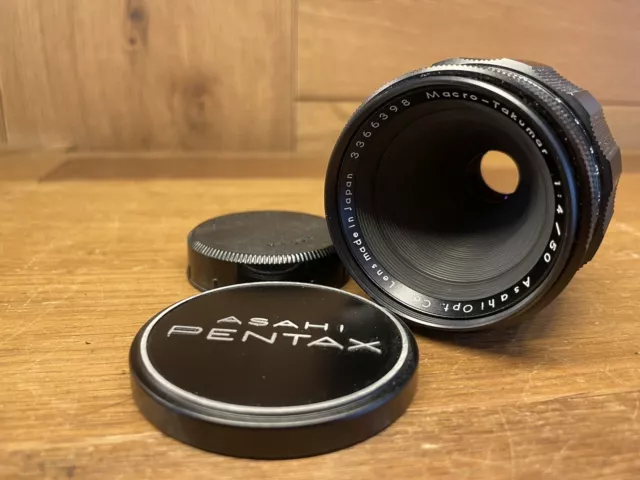 *Rare : Almost Mint* Pentax Macro Takumar 50mm F/4 1:1 Preset Lens M42 From JPN