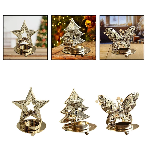 OUNONA - Lot De 20 Pinces à Bougie Métal Pour Sapin De Noël - Décoration Bougeoir, Guirlande Lumineuse